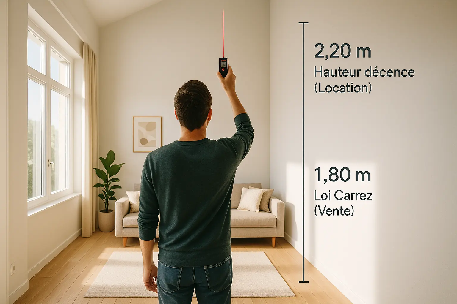 Hauteur sous plafond minimum : règles, confort location-achat et vente ...